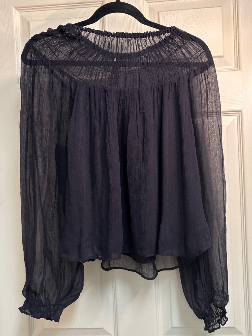 Banana Republic black sheer blouse